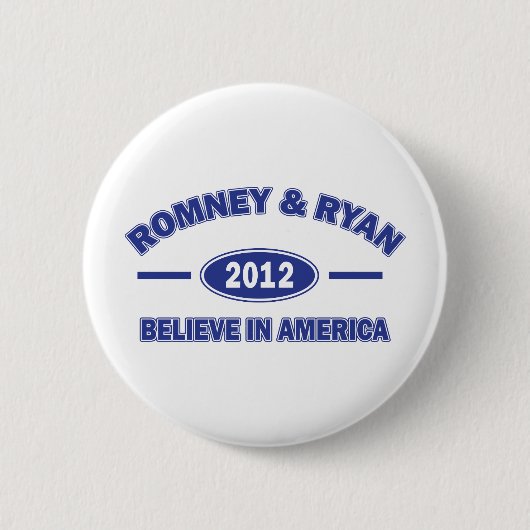 Romney and Ryan 2012 Ronde Button 5,7 Cm (Voorkant)