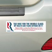Romney - Belasting van de middenklasse Bumpersticker (Op auto)
