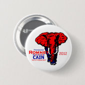 Romney Cain 2012 Ronde Button 5,7 Cm (Voorkant /achterkant)