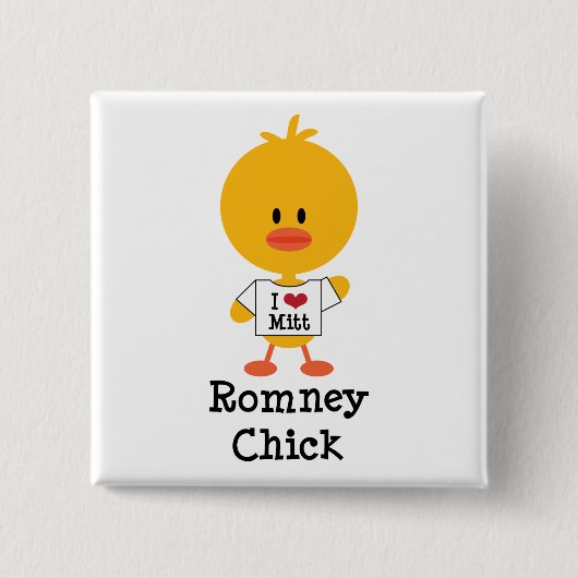 Romney Chick Button I Heart Mitt (Voorkant)