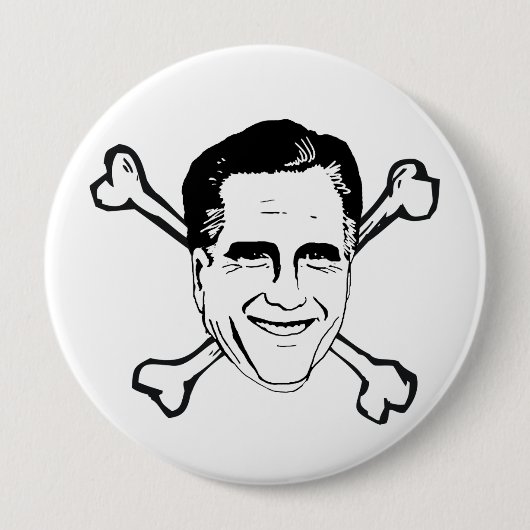 ROMNEY CROSSBONES.png Ronde Button 4,0 Cm (Voorkant)