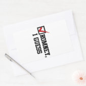 Romney, denk ik rechthoekige sticker (Envelop)