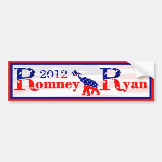 Romney en Ryan 2012 Bumpersticker (Voorkant)