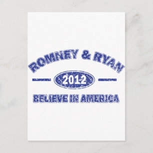 Romney en Ryan Believe in Amerika Briefkaart