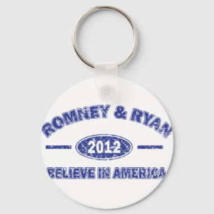 Romney en Ryan Believe in Amerika Sleutelhanger