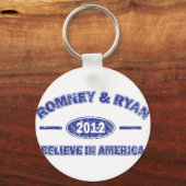 Romney en Ryan Believe in Amerika Sleutelhanger (Voorkant)