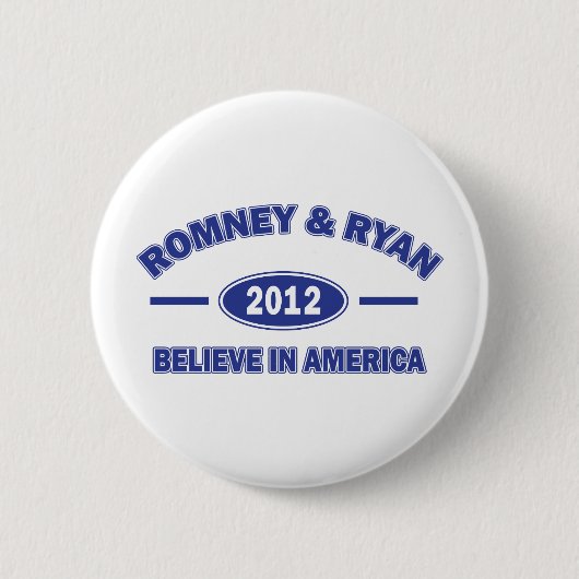 Romney en Ryan Believe Ronde Button 5,7 Cm (Voorkant)