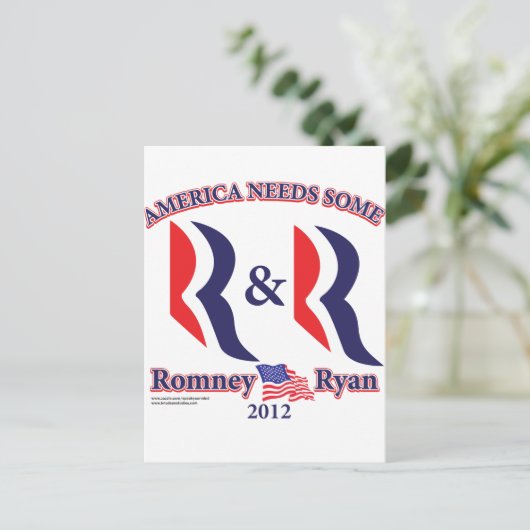 Romney en Ryan Briefkaart (Staand voorkant)