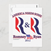 Romney en Ryan Briefkaart (Voorkant / Achterkant)