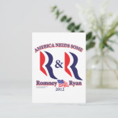 Romney en Ryan Briefkaart (Staand voorkant)
