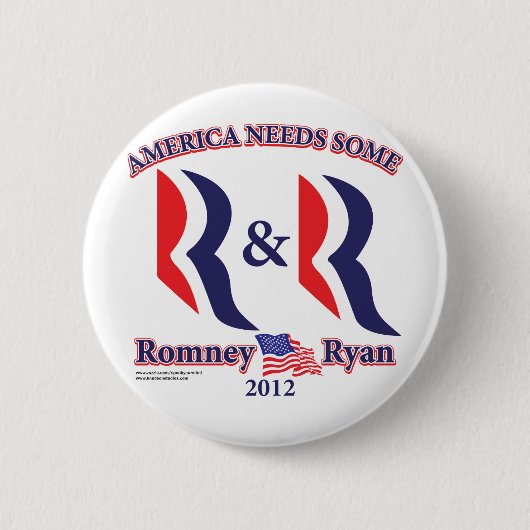 Romney en Ryan Ronde Button 5,7 Cm (Voorkant)