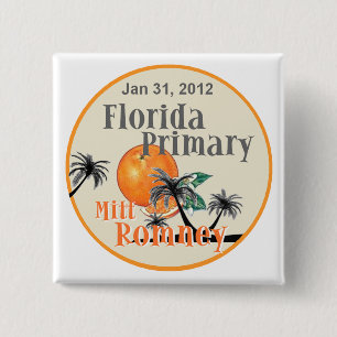 Romney Florida Vierkante Button 5,1 Cm