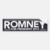 Romney For President Bumpersticker (zwart) (Voorkant)