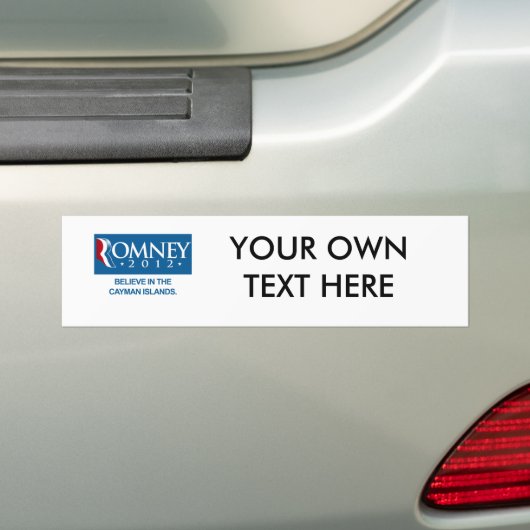 ROMNEY GELEVE IN DE CAYMAN ISLANDS.png Bumpersticker (Op auto)