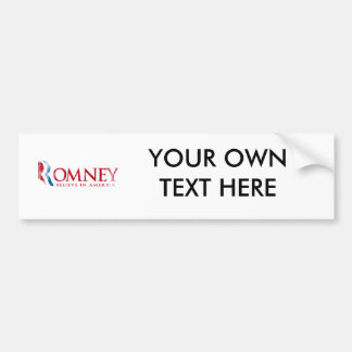 Romney - Geloof in Amerika (rood) Bumpersticker