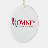 Romney - Geloof in Amerika (rood) Keramisch Ornament (Rechts)