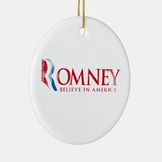 Romney - Geloof in Amerika (rood) Keramisch Ornament (Rechts)