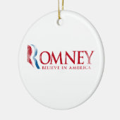 Romney - Geloof in Amerika (rood) Keramisch Ornament (Links)