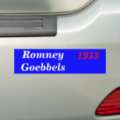 Romney Goebels, 1933 Bumpersticker (Op auto)