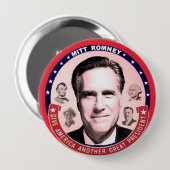Romney & Great Presidenten Ronde Button 4,0 Cm (Voorkant /achterkant)