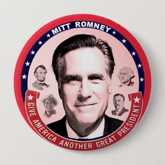 Romney & Great Presidenten Ronde Button 4,0 Cm (Voorkant)
