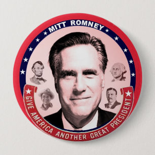 Romney & Great Presidenten Ronde Button 4,0 Cm