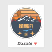 Romney, Indiana Sticker (Vel)