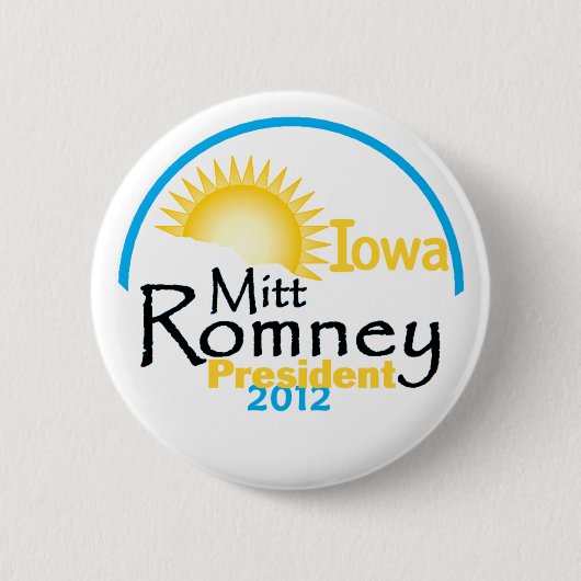 Romney IOWA Ronde Button 5,7 Cm (Voorkant)