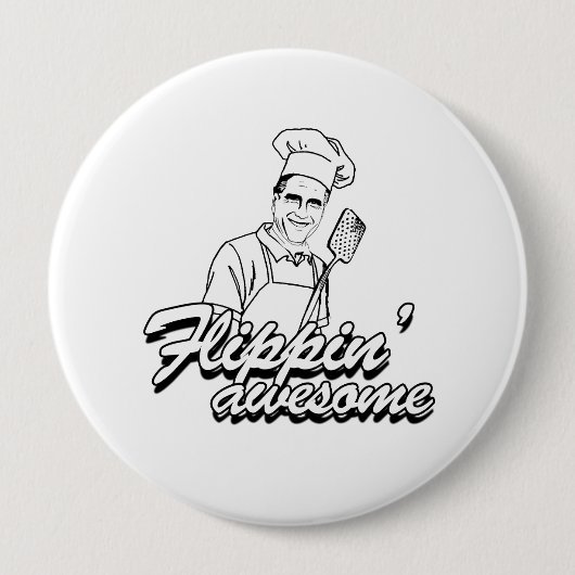 ROMNEY IS FLIPPIN' GEWELDIGE.png Ronde Button 4,0 Cm (Voorkant)