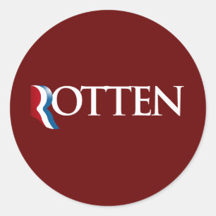 Romney is Rotten.png Ronde Sticker
