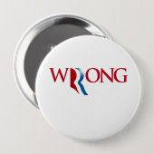 Romney is verkeerd ronde button 4,0 cm (Voorkant /achterkant)