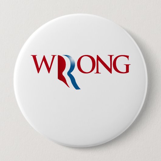 Romney is verkeerd ronde button 4,0 cm (Voorkant)