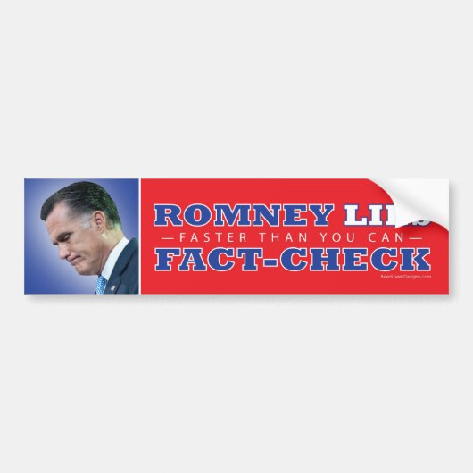 Romney Lies Fact-Check Bumpersticker (Voorkant)