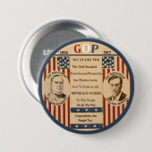 Romney & McKinley Ronde Button 7,6 Cm (Voorkant /achterkant)