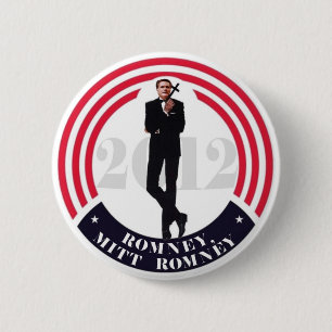 Romney, Mitt Romney Ronde Button 5,7 Cm