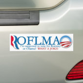 Romney/Obama ROTFLMAO Bumpersticker (Op auto)