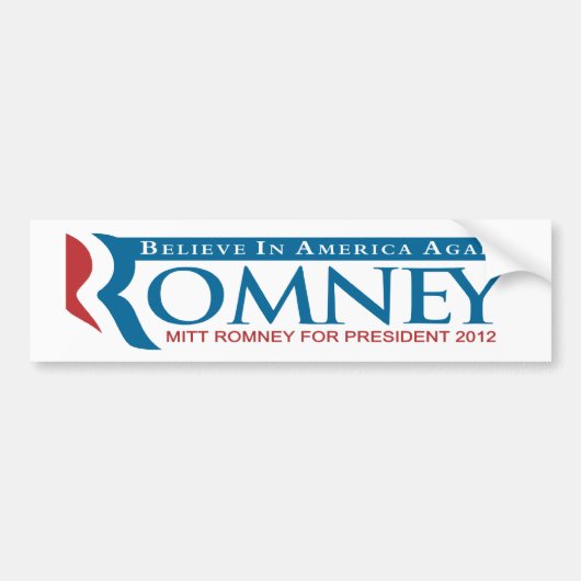 Romney: Opnieuw geloven Bumpersticker (Voorkant)