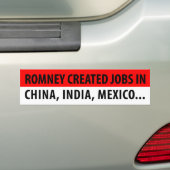 Romney Outsourcer, Chief Bumpersticker (Op auto)
