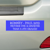 ROMNEY-PAUL 5E GRADER BUMPERSTICKER (Op auto)