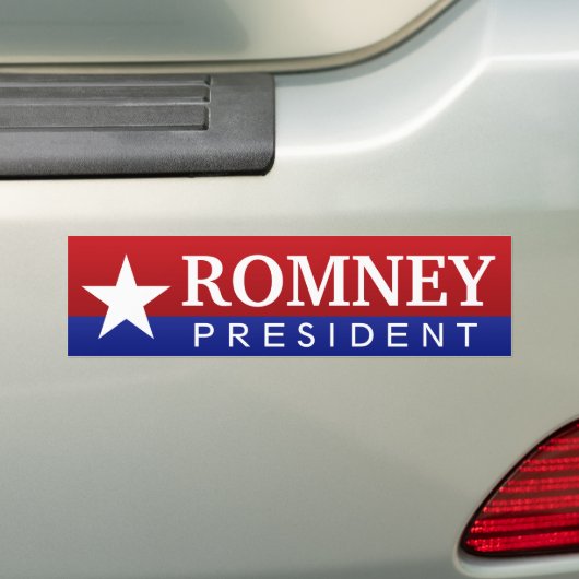 Romney-President Bumpersticker (Op auto)