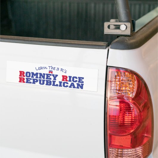 Romney Rice Republican 2012 Bumpersticker (Op Truck)