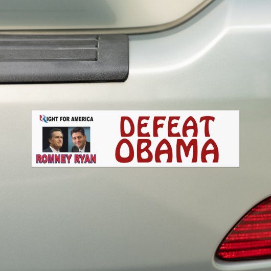 ROMNEY RIGHT.jpg Bumpersticker (Op auto)