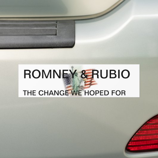 ROMNEY/RUBIO BUMPERSTICKER 2012 (Op auto)