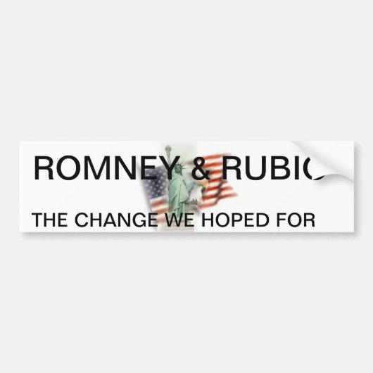 ROMNEY/RUBIO BUMPERSTICKER 2012 (Voorkant)