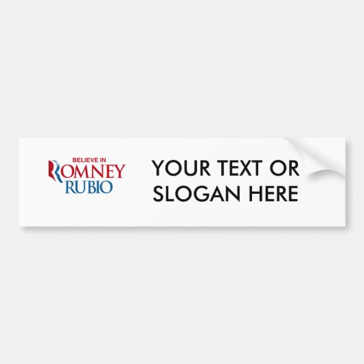 ROMNEY RUBIO VP GELEVE.png Bumpersticker (Voorkant)