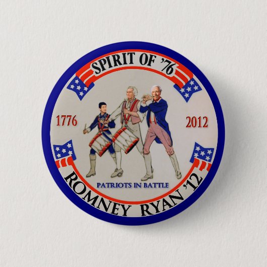 Romney Ryan '12 Ronde Button 5,7 Cm (Voorkant)