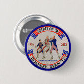 Romney Ryan '12 Ronde Button 5,7 Cm (Voorkant /achterkant)