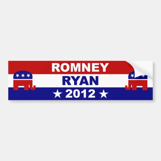 Romney Ryan 2012 Bumpersticker (Voorkant)