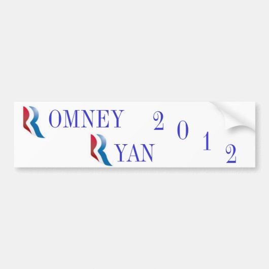 Romney Ryan 2012 Bumpersticker (Voorkant)