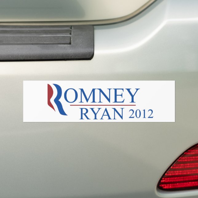 Romney Ryan 2012 Bumpersticker (Op auto)